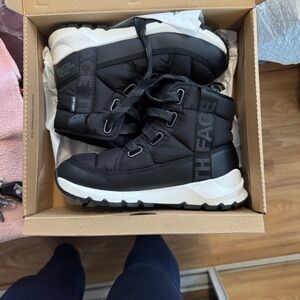 The North Face Womens Black and White Boots